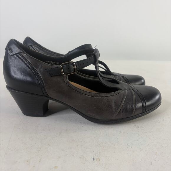 Earth Wanderlust Retro Gamine wo Tone T Strap Mary Jane Pumps Sz 8 - Picture 5 of 8